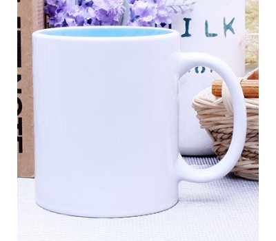 직선 인블루 머그컵